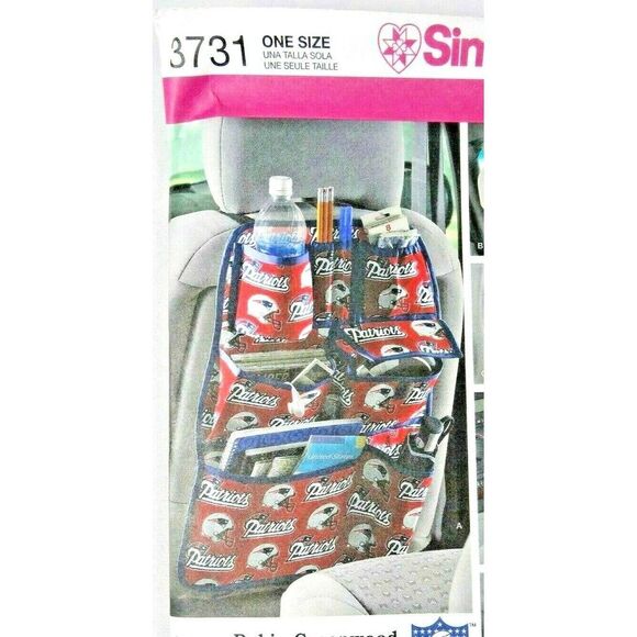 Car Organizer 2007 Simplicity Pattern 3731 Back Seat Storage Trunk Box Uncut - Picture 2 of 3